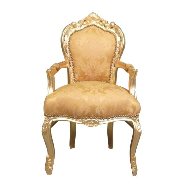 Fauteuil baroque doré 1 Fauteuil baroque doré - Mobilier rococo