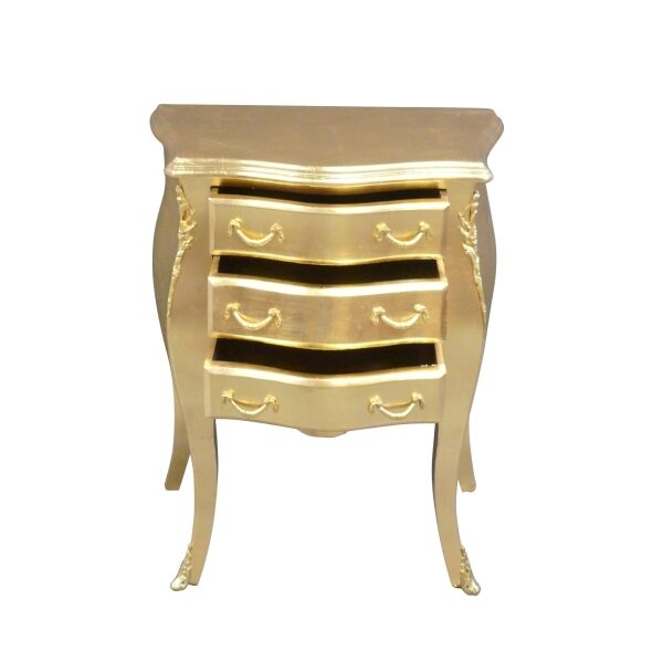 Petite commode baroque dorée 3 Petites commodes baroque dorée - Meuble baroque