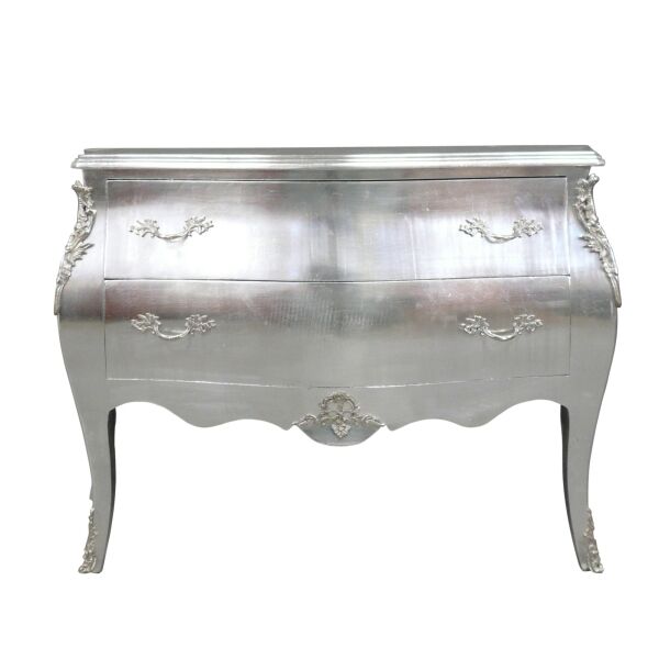 Commode baroque argentée style Louis XV - Mobilier baroque