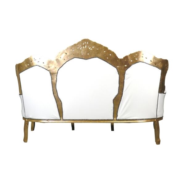 Canapé baroque blanc et doré 5 Canapé baroque blanc et doré - Canapé baroque - Meuble baroque
