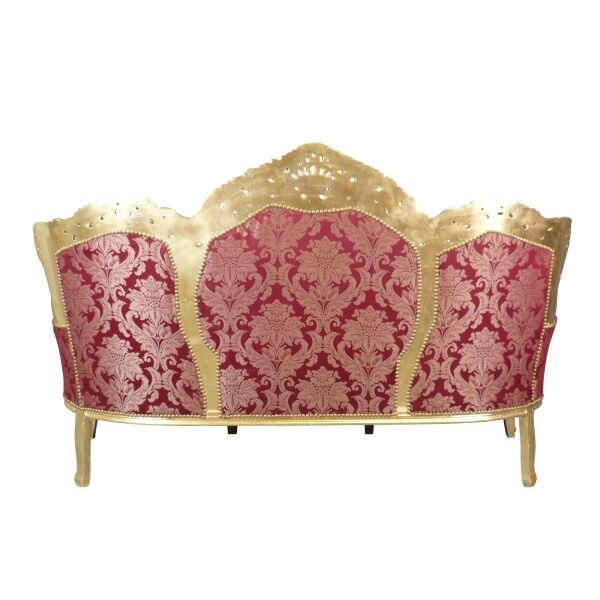 Canapé baroque rouge et bois doré 5 Canapé baroque rouge et bois doré - Canapé baroque - Meuble baroque