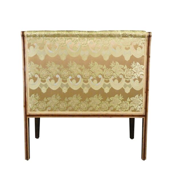 Canapé Empire tissu satiné doré 2 Canapé Empire tissu satiné doré - Meubles de salon Empire