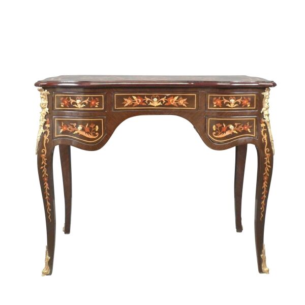 Bureau Louis XV fleuri - Meubles Louis XV de style -