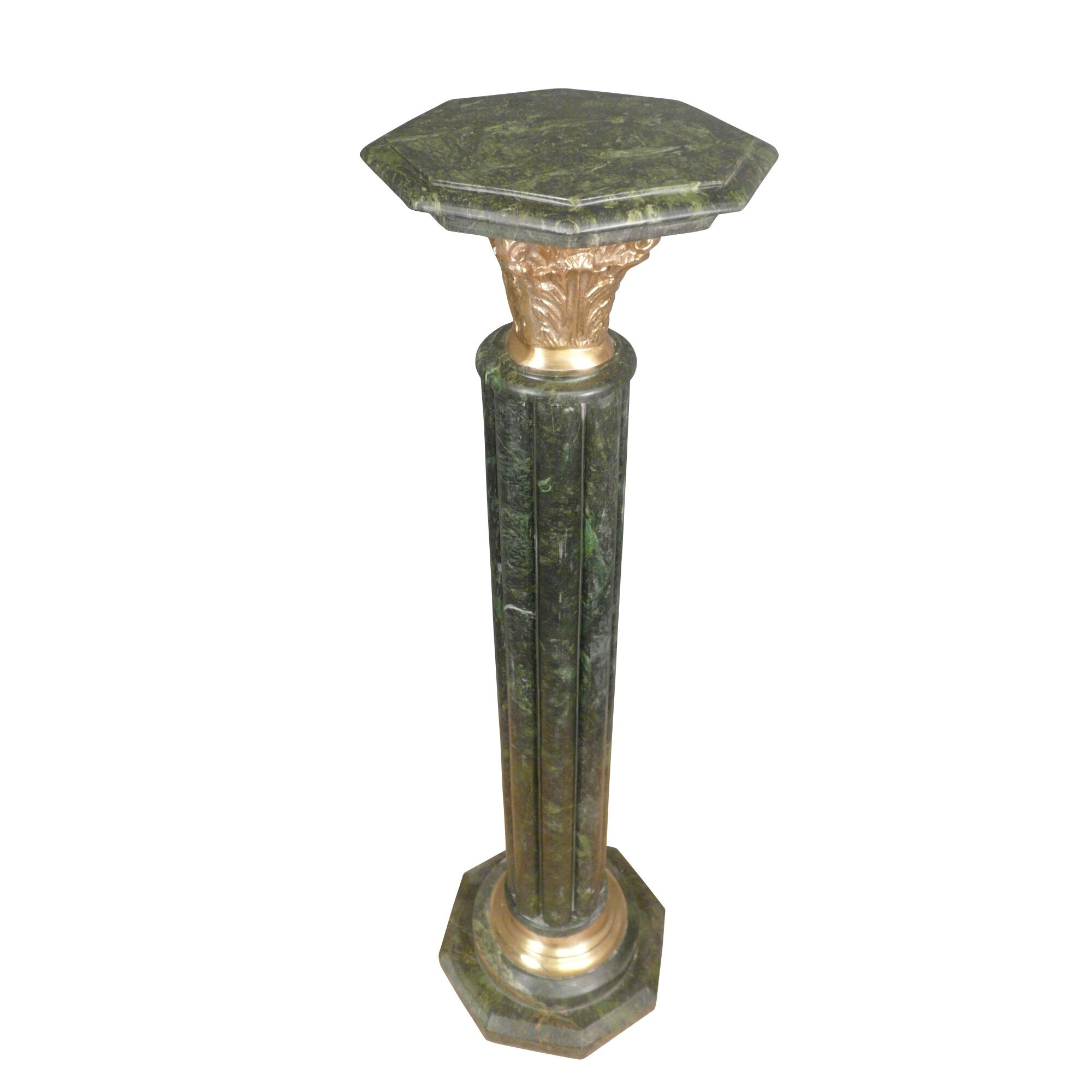 Colonne en marbre vert 3 Colonne en marbre vert - Piédestal en marbre vert -