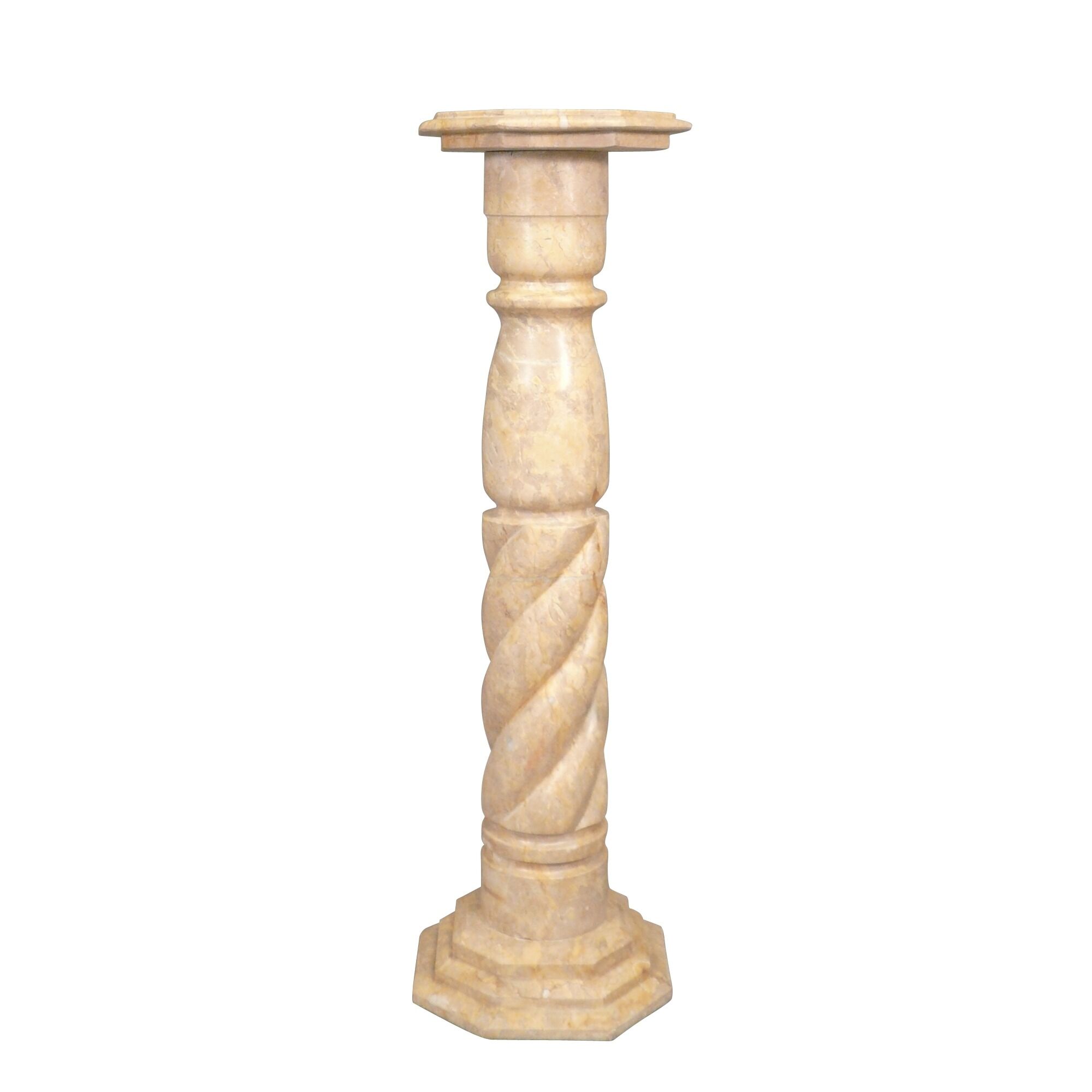 Colonne en marbre beige 1 Colonne en marbre beige - Piédestal en marbre -