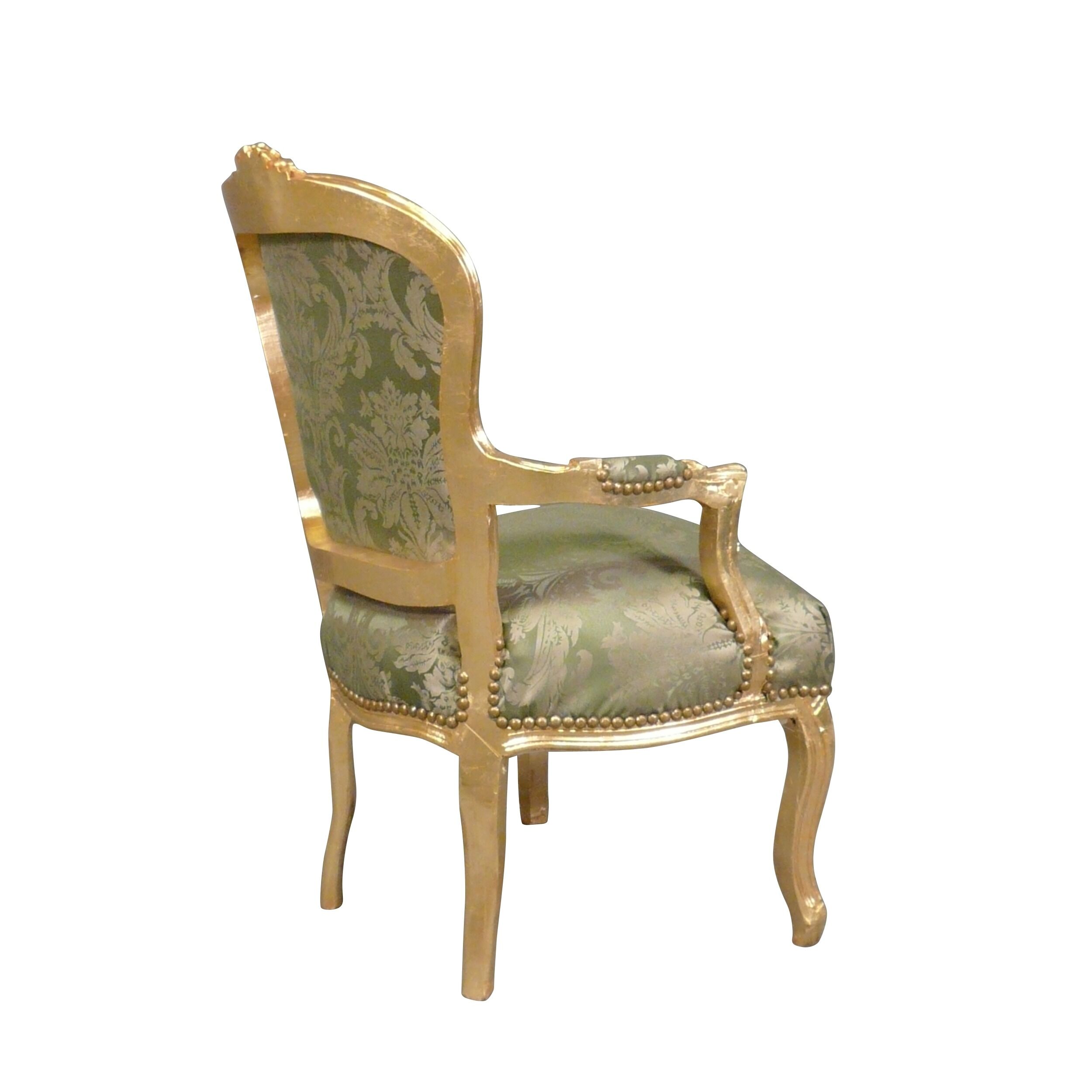 Fauteuil Louis XV vert 3 Fauteuil Louis XV vert - Fauteuils Louis 15
