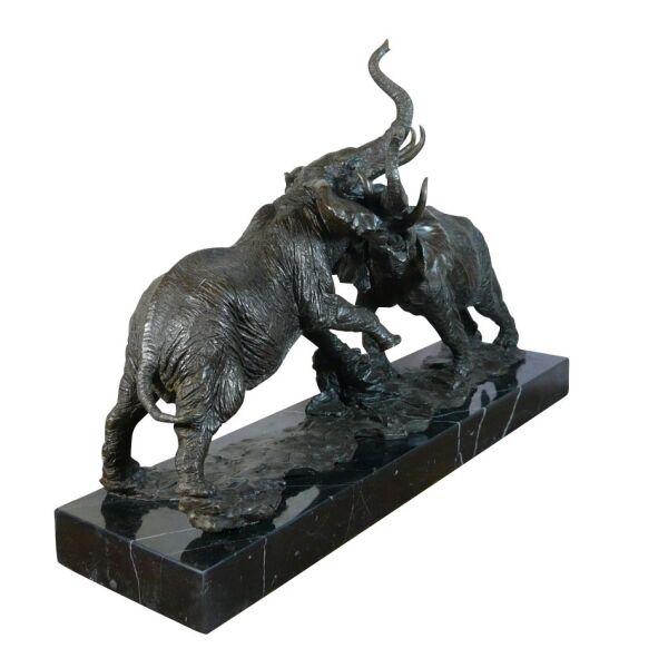 Statue en bronze - Le combat des éléphants 3 Statue en bronze - Le combat des éléphants