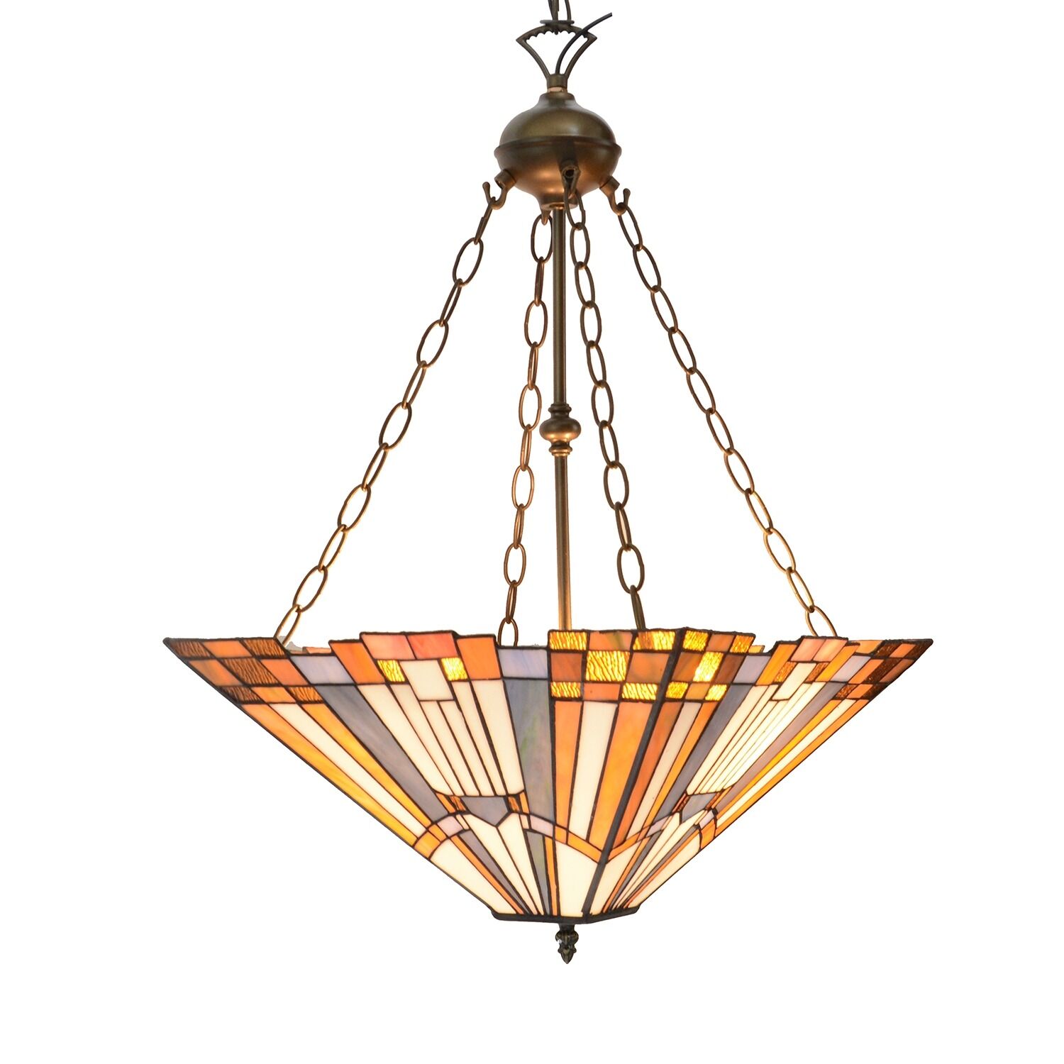 Lustre Tiffany art déco New York 3 Lustre Tiffany art déco New York - Luminaires Tiffany