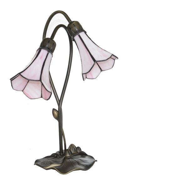 Lampe Tiffany Lily 2 tulipes -