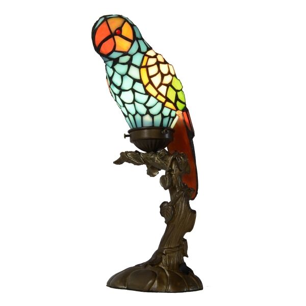 Lampe perroquet avec un vitrail Tiffany 5 Lampe perroquet Tiffany - Lampes pas cher