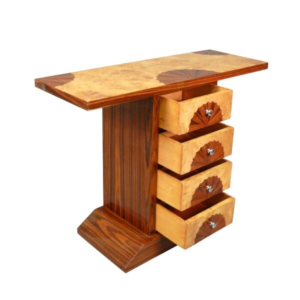 Console art déco 4 tiroirs 3 Console style art déco 4 tiroirs 2