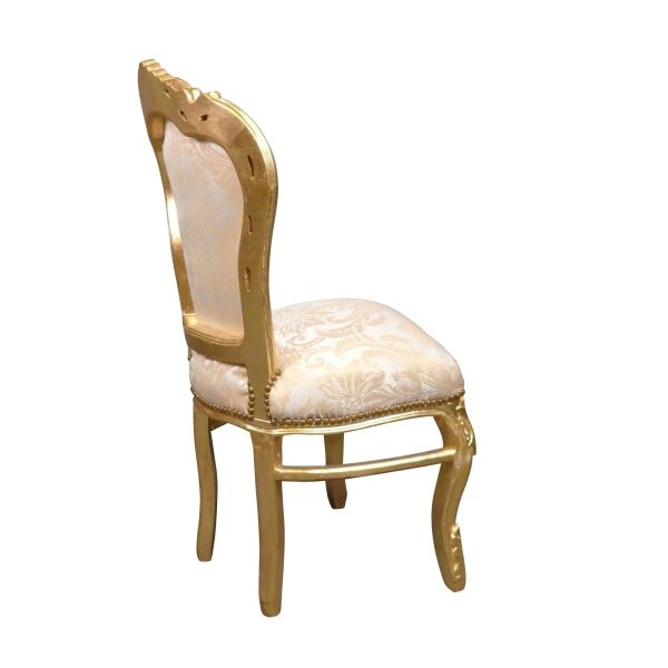 Chaise baroque au tissu de fleurs d'iris 3 Chaises baroque au tissu de fleurs d'iris