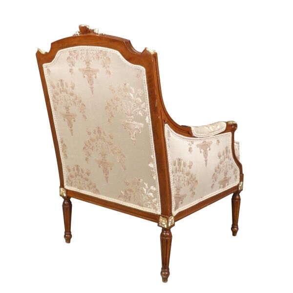 Fauteuil bergère Louis XVI en bois massif 3 Fauteuil bergère Louis XVI en bois massif - Fauteuils Louis XVI