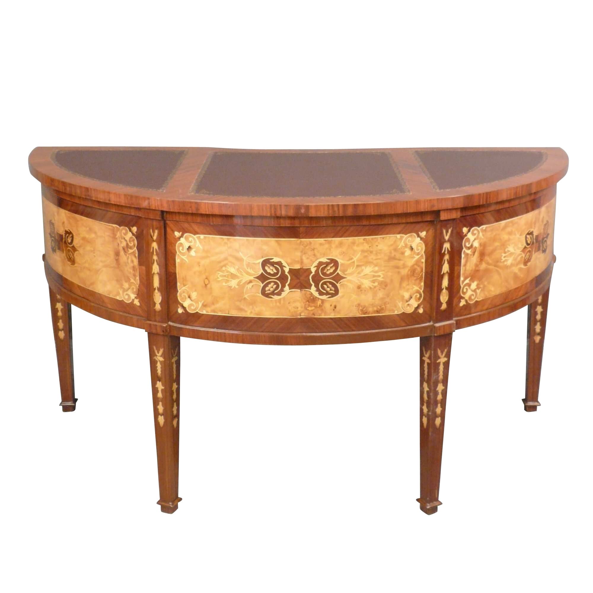 Bureau Louis XVI - Directoire - demi-rond 2 Bureau Louis XVI demi lune