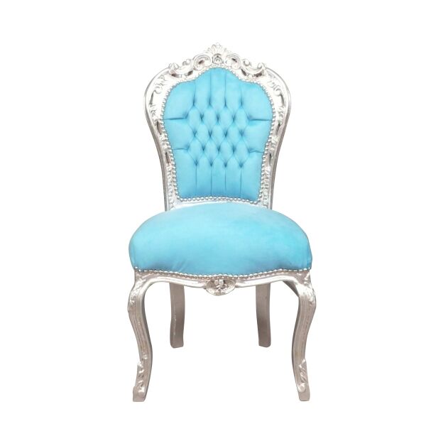 Chaise baroque bleue - Mobilier bleu baroque
