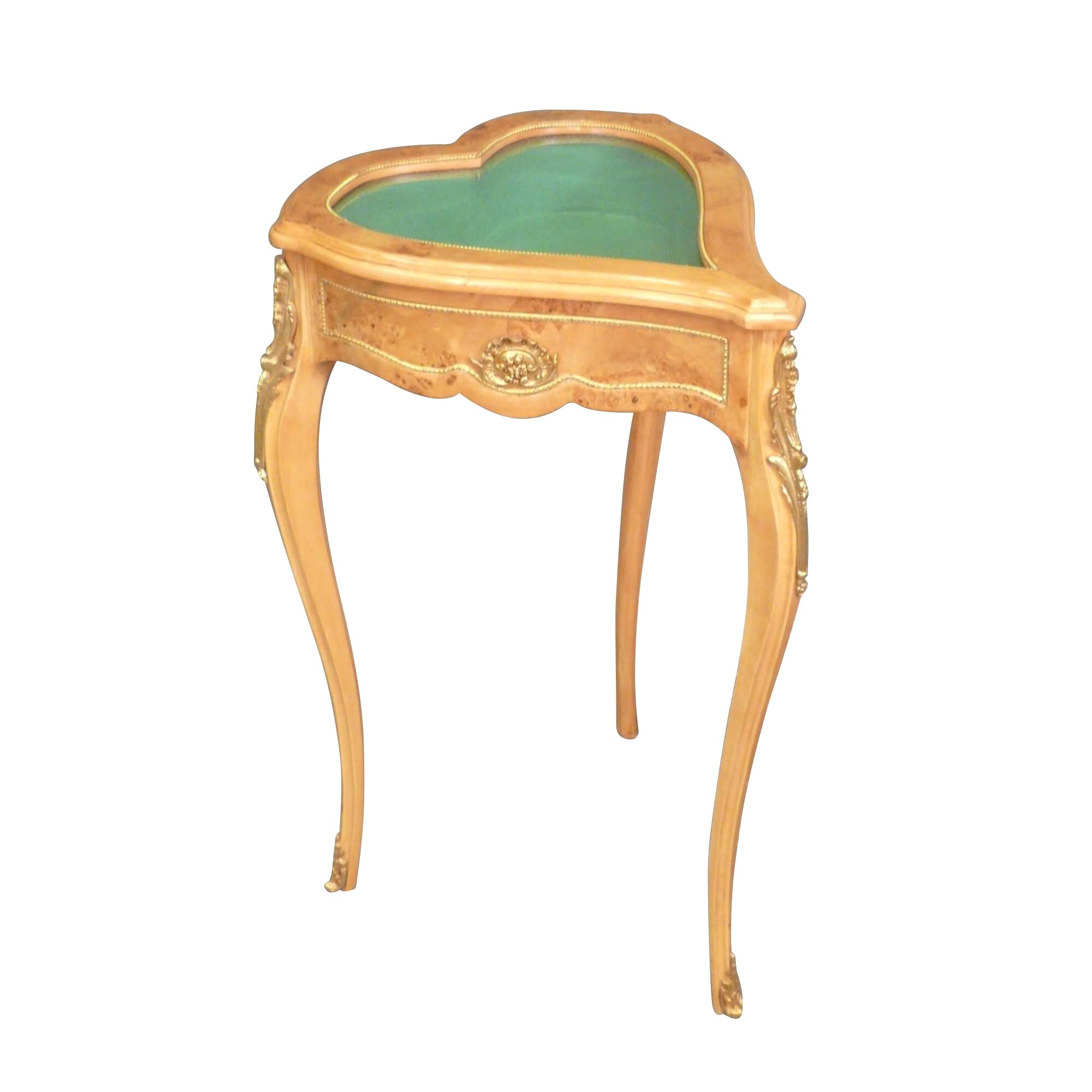 Guéridon vitrine Louis XV en loupe d'orme 3 Guéridon vitrine Louis XV en loupe d'orme - Meuble Louis XV -