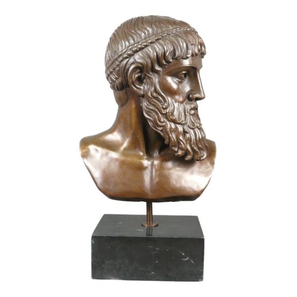 Sculpture en bronze du buste de Zeus 2 Sculpture en bronze du buste de Zeus - statue de la mythologie Grecque -