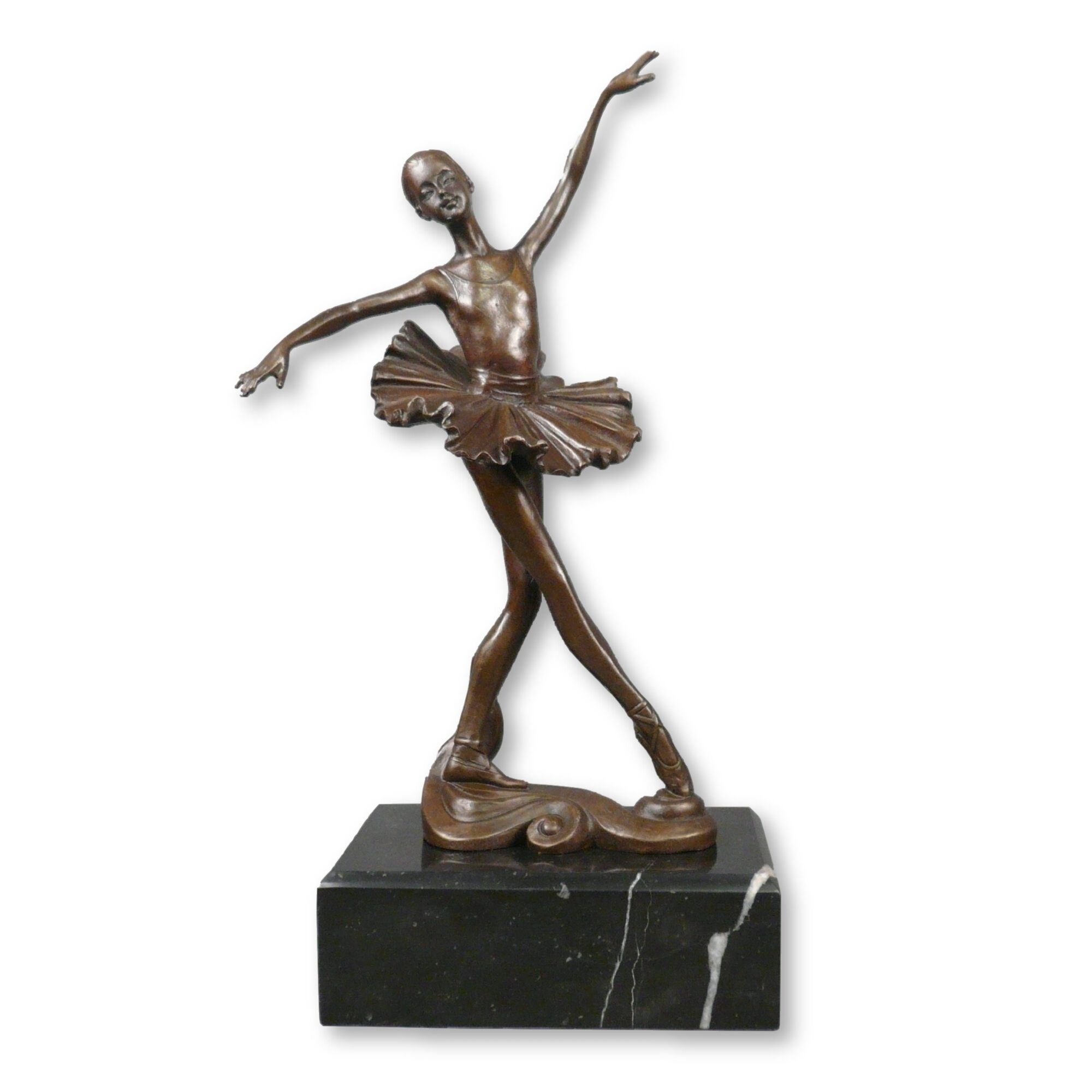 Statue en bronze d'une jeune danseuse - Sculpture à deux patines -