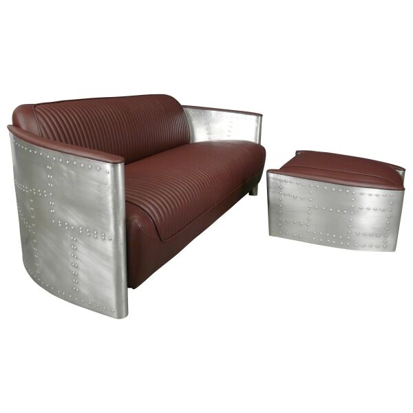 Canapé aviateur 3 places cigare 5 Canapé aviateur 3 places forme cigare