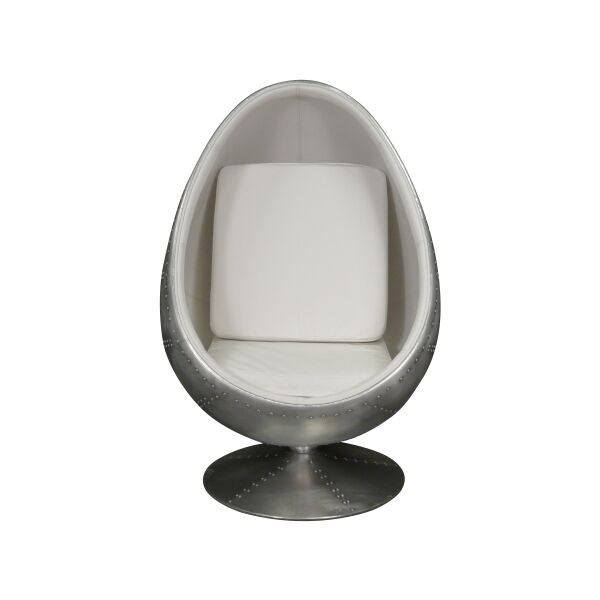 Fauteuil aviateur oeuf  blanc