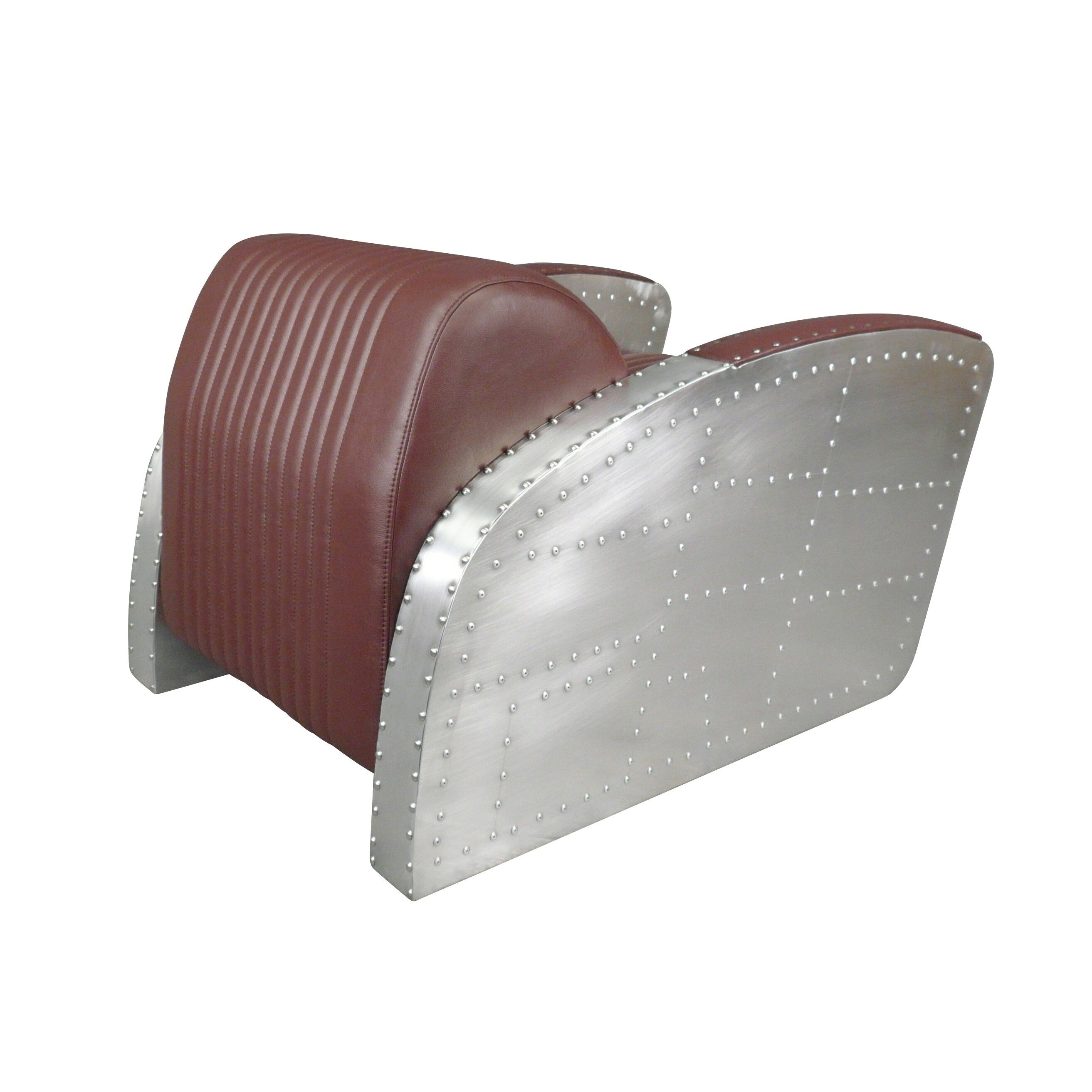 Fauteuil club aviateur 3 Fauteuil club aviateur - Meubles aviateur en métal style industriel