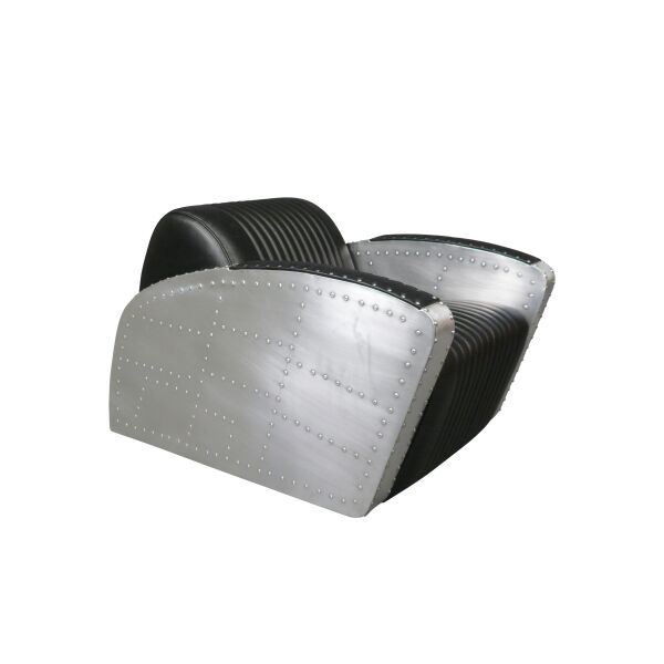 Fauteuil aviateur noir 2 Fauteuil aviateur noir - Meubles aviateur