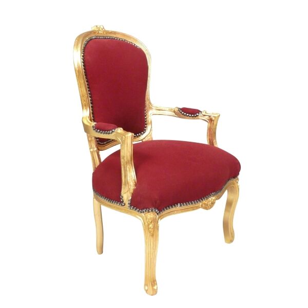 Fauteuil Louis XV bordeaux 2 Fauteuil Louis 15 bordeaux - Meubles Louis XV