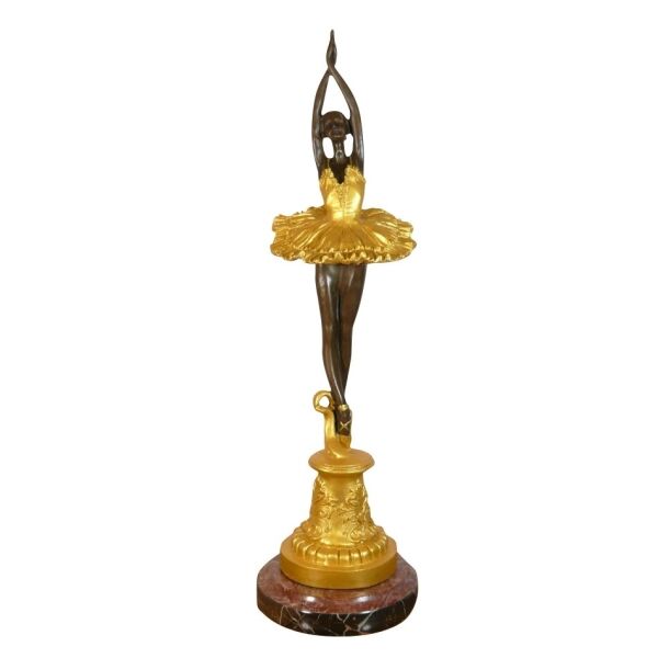 Statue en bronze d'une danseuse - Sculpture art déco