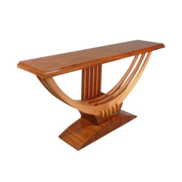 Grande console art déco 3 Grande console art déco palissandre citronnier