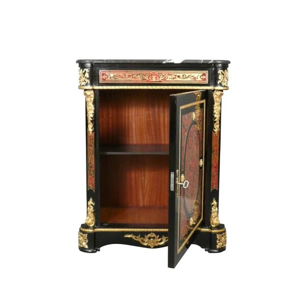 Buffet Empire boulle dessus marbre 4 Buffet Empire Boulle - Meubles de style Napoléon 3 -