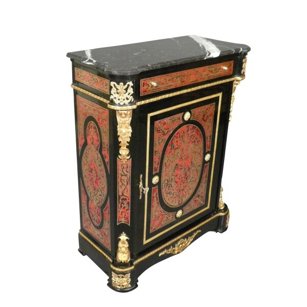 Buffet Empire boulle dessus marbre 6 Buffet Empire Boulle - Meubles de style Napoléon 3 -