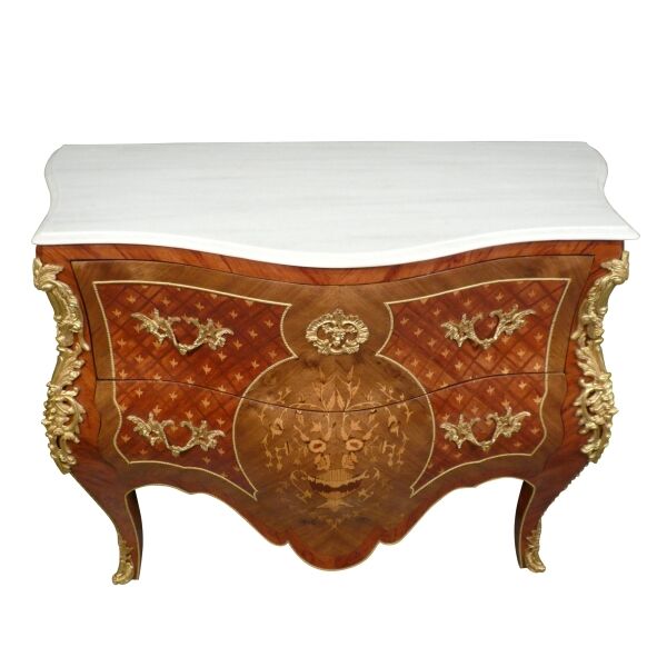 Commode Louis XV en loupe de noyer 3 Commode Louis XV en loupe de noyer