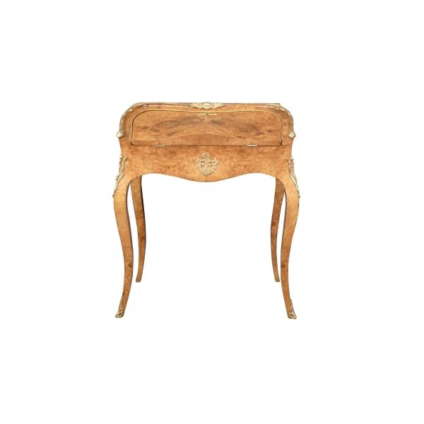 Bureau de pente Louis XV en ronce d'érable 10 Bureau Louis 15 en ronce d'érable