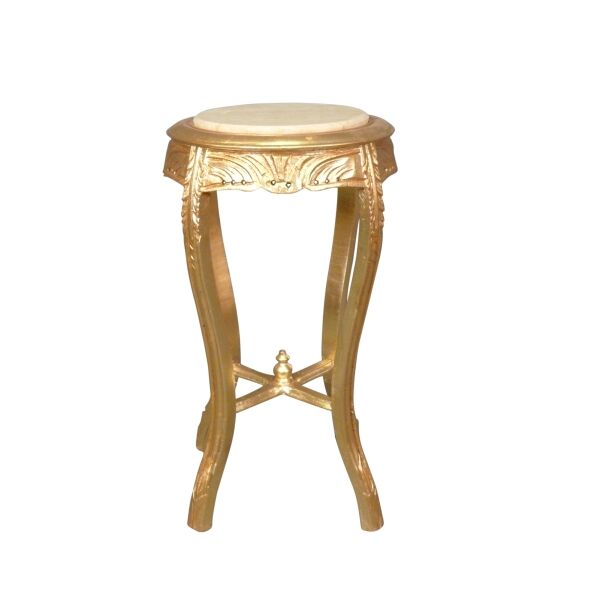 Sellette baroque en bois doré ronde