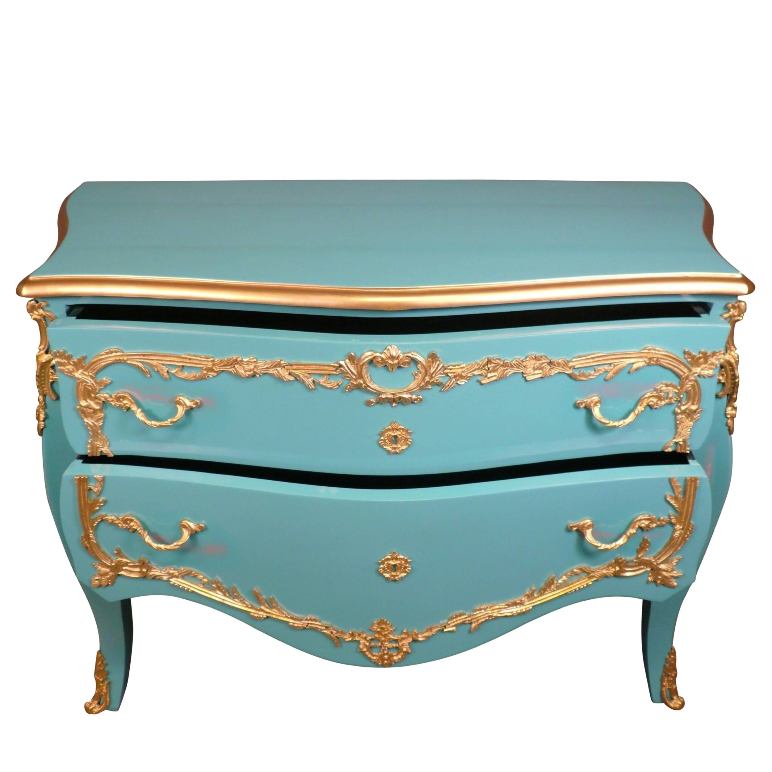 Casa Padrino commode baroque avec 3 tiroirs léopard / or - Commode en