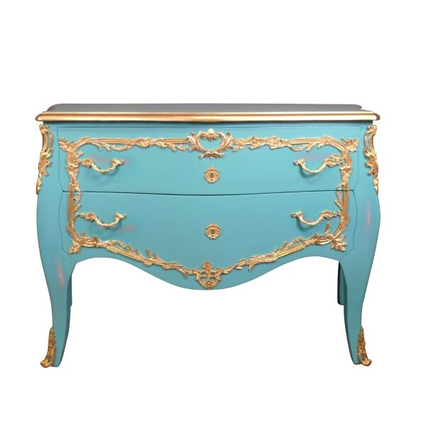 Grande commode baroque bleue