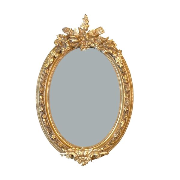 Petit miroir baroque ovale 97 cm