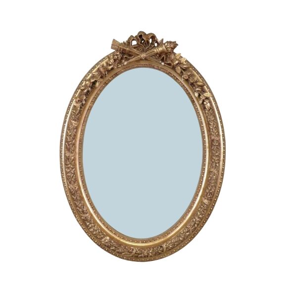 Miroir Louis XVI de forme ovale - H: 90 cm 1 Miroir Louis XVI - Miroirs baroque