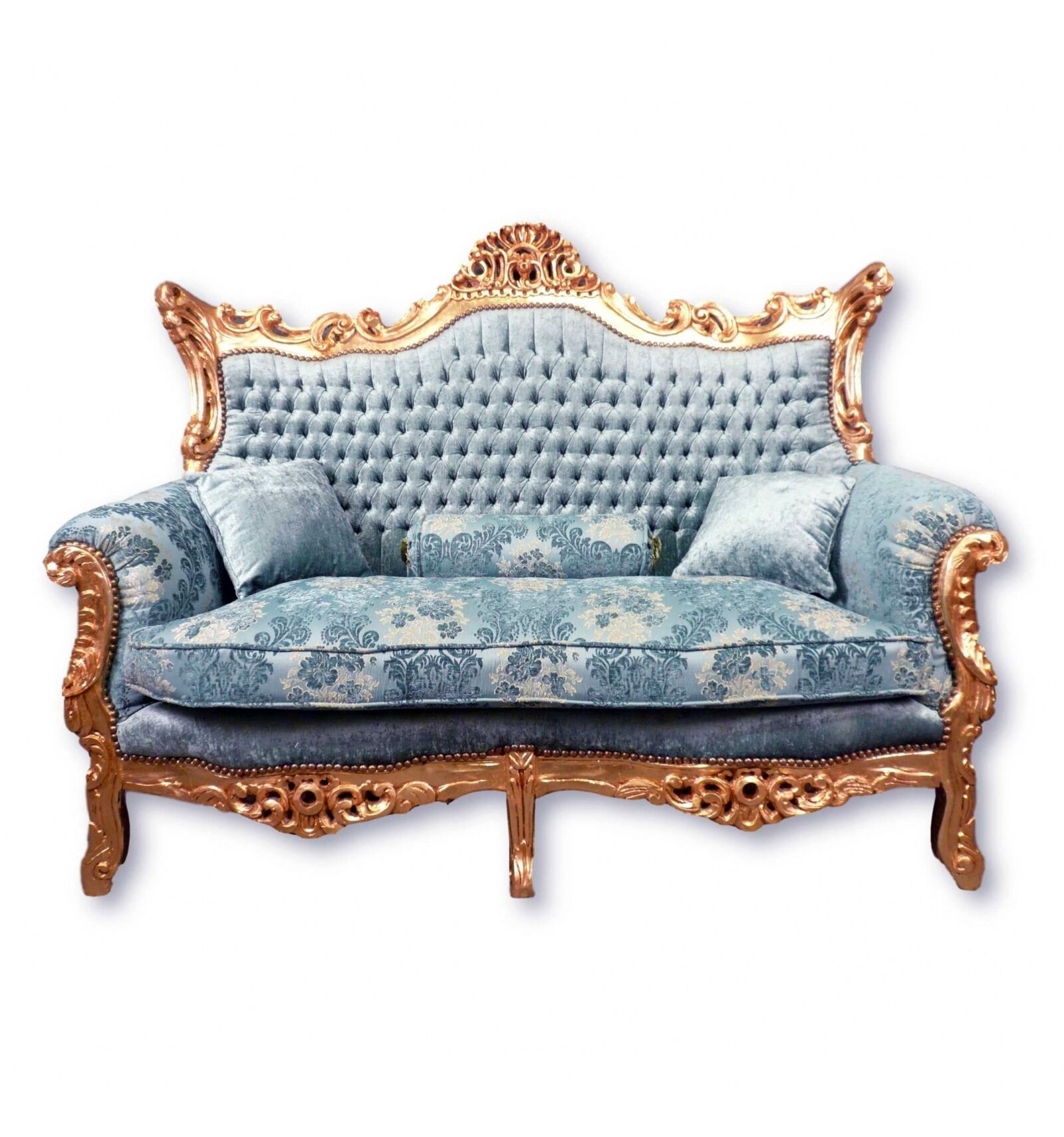 Canapé Baroque Rouge Style Louis XV/XVI Par Decoloco – Neuf – 183 Cm
