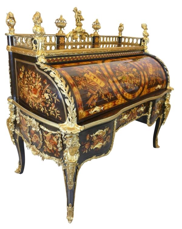 Reproduction du bureau du roi Louis XV à Versailles 3 Bureau Louis XV Versailles