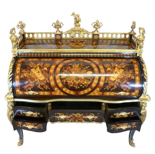 Reproduction du bureau du roi Louis XV à Versailles 4 Bureau Louis XV Versailles
